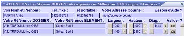 Commment remplir astucieusement le Formulaire de Mesures dans une mme pièce ?